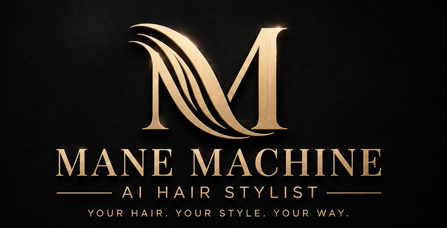 Mane Machine champagne-gold logo